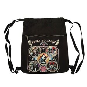 Universal Halloween Horror Nights 2023 Never Go Alone Drawstring Backpack Canvas